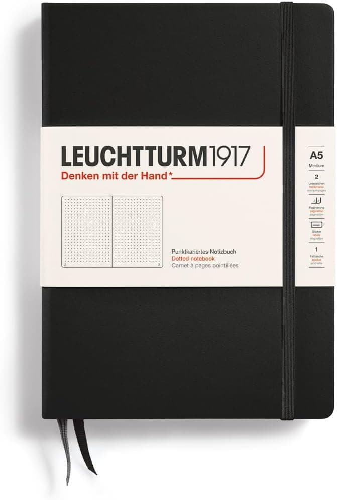 LEUCHTTURM1917 libreta A5 de tapa dura y páginas numeradas · imagen de Amazon.es