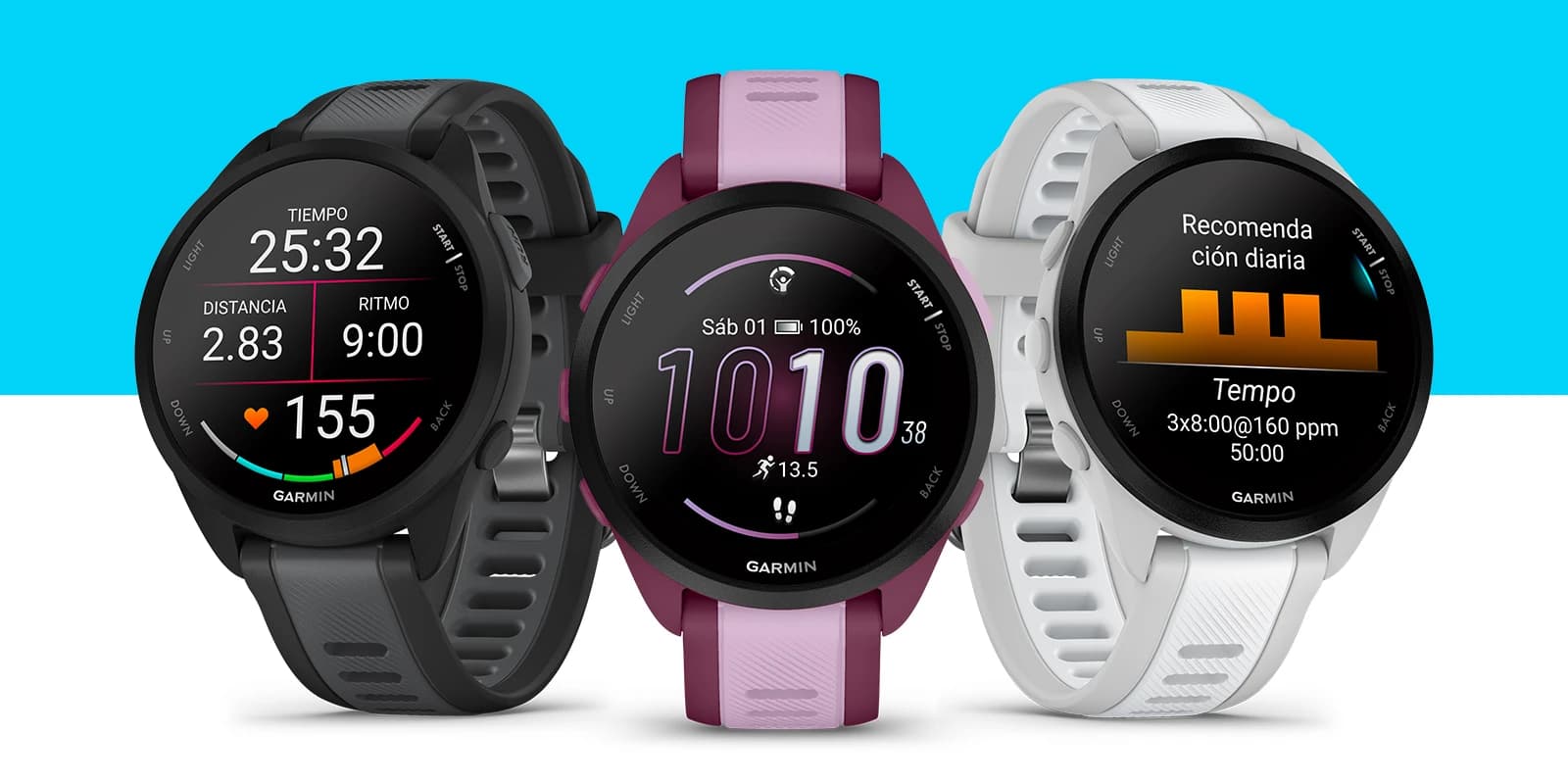 Garmin Forerunner 165 · imagen oficial del fabricante